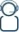 Icon man speech blue