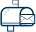 Icon mailbox blue